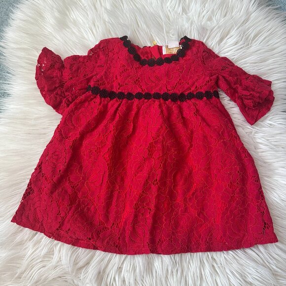 Kate Spade red lace dress size 24 months - Picture 1 of 4